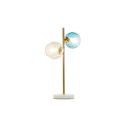 Bordslampa DKD Home Decor Multicolour Gyllene Glas Melamin 40 W 220 V 32 x 32 x 58 cm finns hos Nordekko
