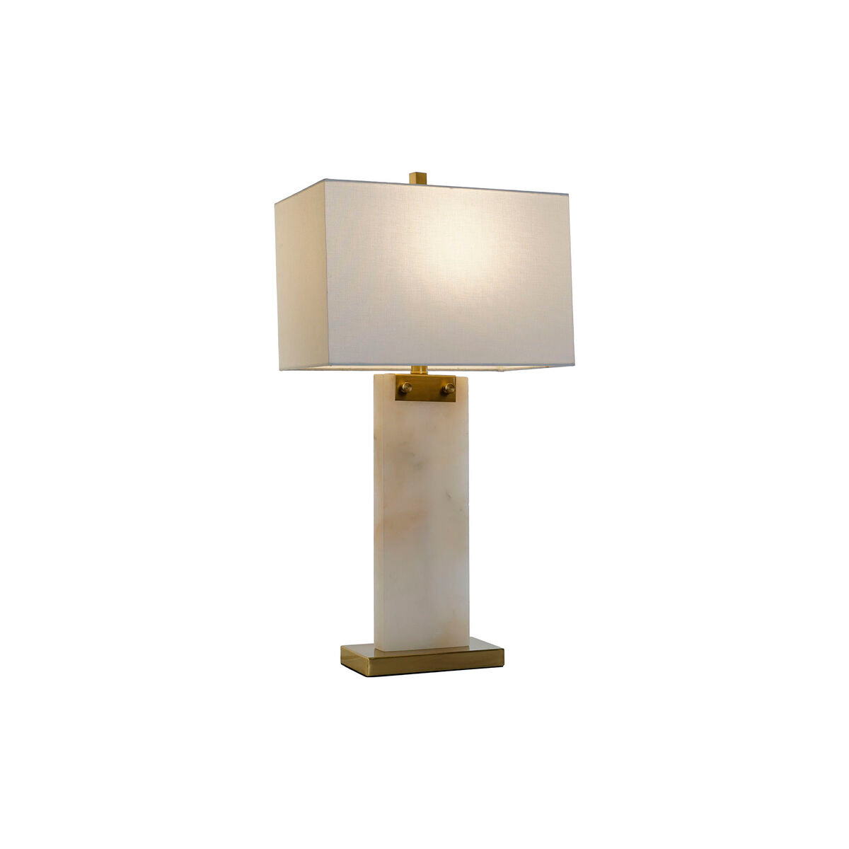 Bordslampa DKD Home Decor Vit Gyllene Metall Marmor 50 W 220 V 38 x 25 x 76 cm finns hos Nordekko