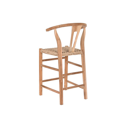 Sittpall DKD Home Decor Naturell Teak 52 x 55 x 98 cm finns hos Nordekko