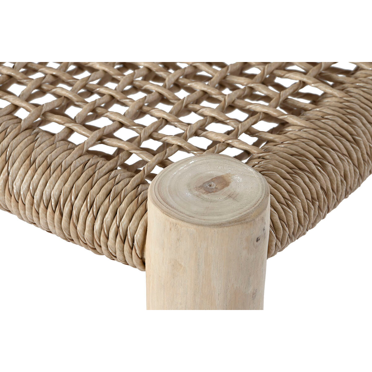 Trädgårdssoffa DKD Home Decor Vit Naturell Teak 120 x 81 x 84 cm finns hos Nordekko