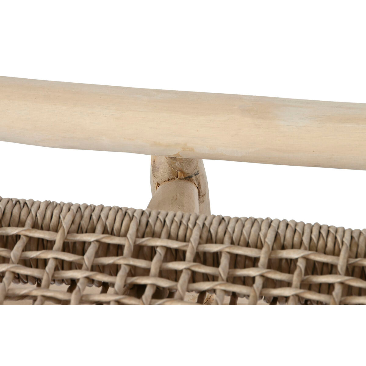 Trädgårdssoffa DKD Home Decor Vit Naturell Teak 120 x 81 x 84 cm finns hos Nordekko