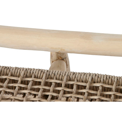 Trädgårdssoffa DKD Home Decor Vit Naturell Teak 120 x 81 x 84 cm finns hos Nordekko