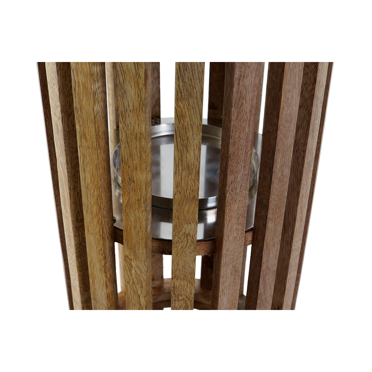 Ljusstakar DKD Home Decor Brun Silvrig Naturell Glas Mangoträ 20 x 20 x 50 cm finns hos Nordekko