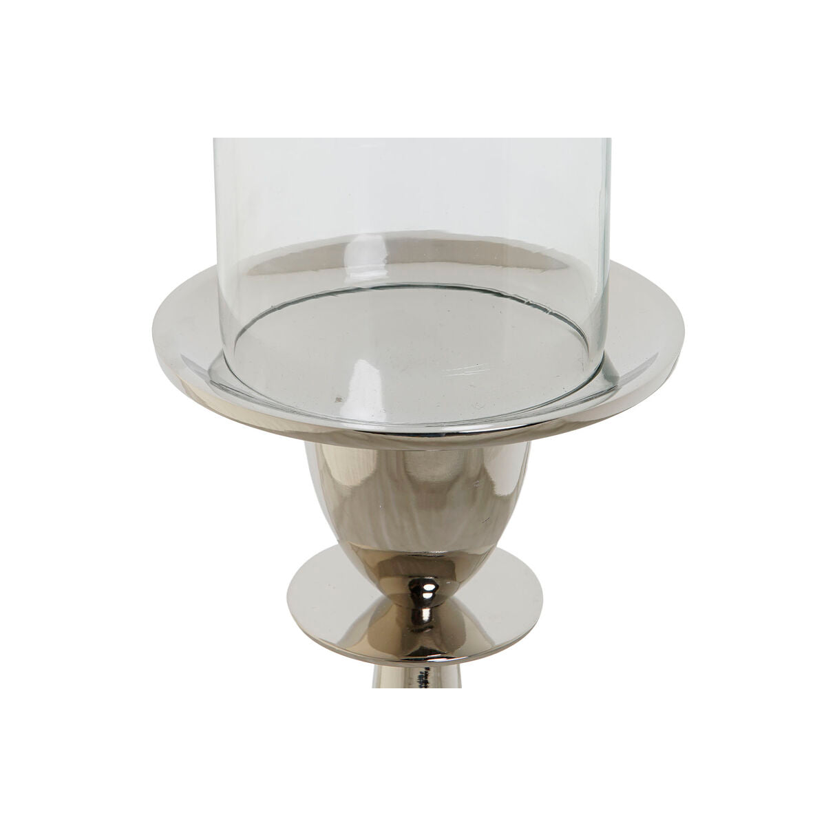 Ljusstakar DKD Home Decor Silvrig Aluminium Glas 14 x 14 x 48 cm finns hos Nordekko