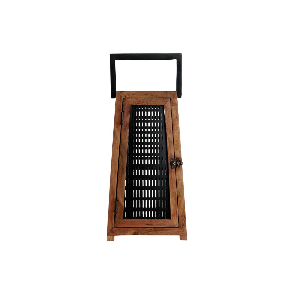 Ljusstakar DKD Home Decor Svart Naturell Metall Mangoträ 20 x 20 x 38 cm finns hos Nordekko