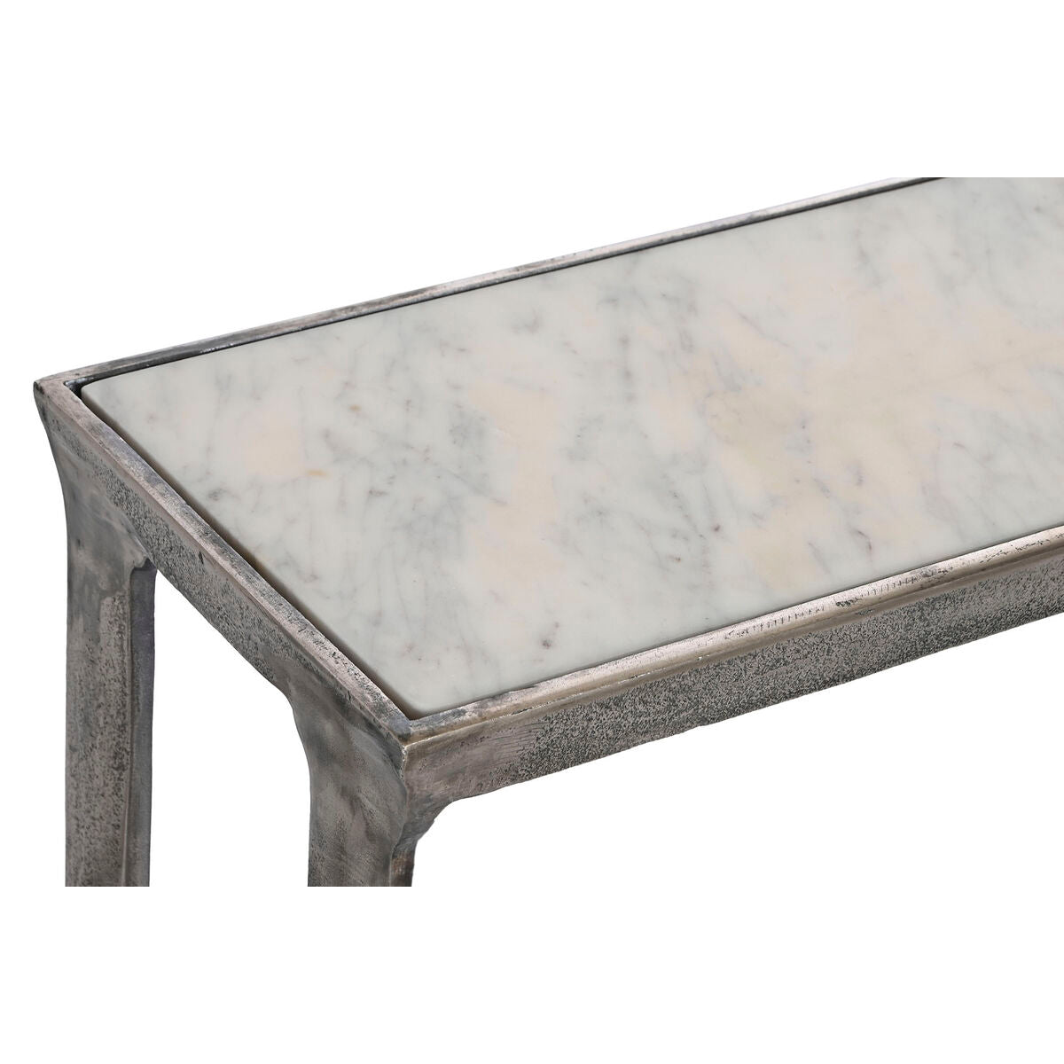 2-bordsset Home ESPRIT Vit Multicolour Silvrig 107 x 30 x 81 cm 108 x 30 x 79 cm finns hos Nordekko
