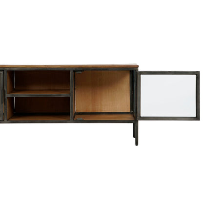 TV-möbler Home ESPRIT Naturell Mörkgrå Trä Metall 137 x 40 x 55 cm finns hos Nordekko