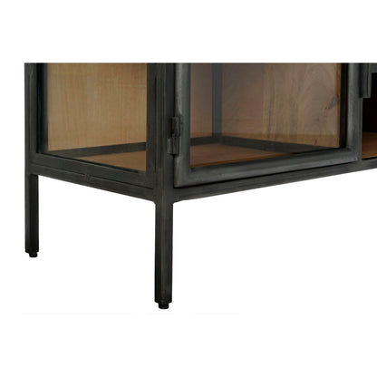 TV-möbler Home ESPRIT Naturell Mörkgrå Trä Metall 137 x 40 x 55 cm finns hos Nordekko