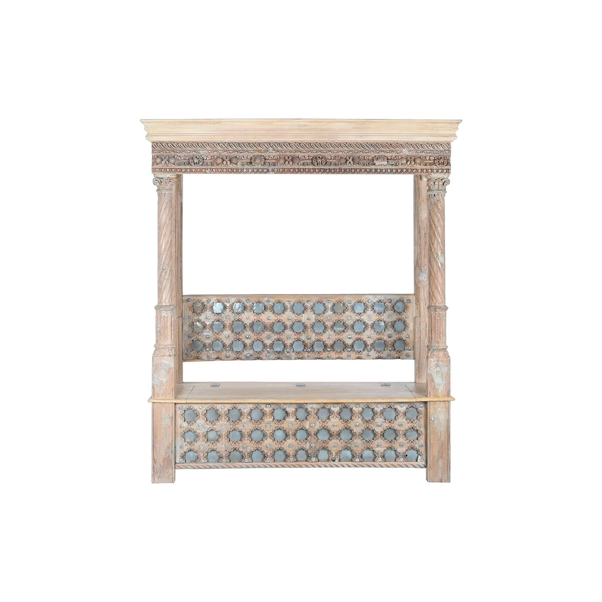 Bänk Home ESPRIT Naturell Mangoträ Indier 190 X 54 X 215 CM finns hos Nordekko