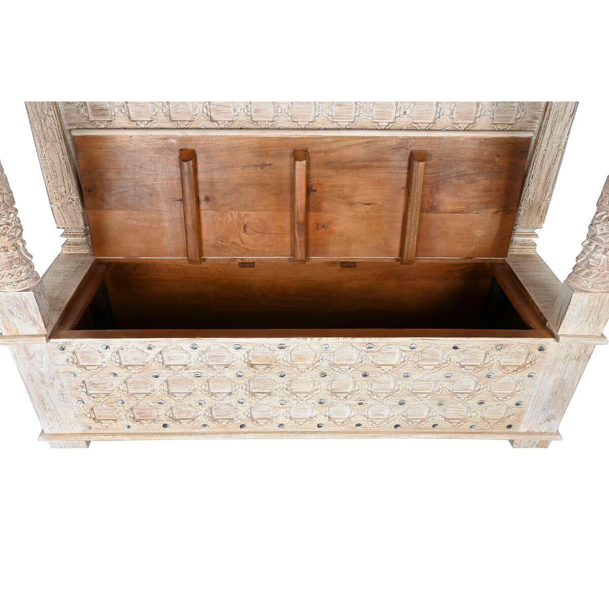 Bänk Home ESPRIT Naturell Mangoträ Indier 190 X 54 X 215 CM finns hos Nordekko