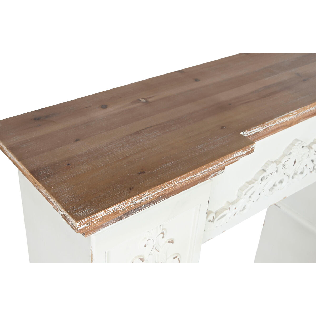 Öppen spis Home ESPRIT Vit Naturell Gran Trä MDF 120 x 29,5 x 116 cm finns hos Nordekko
