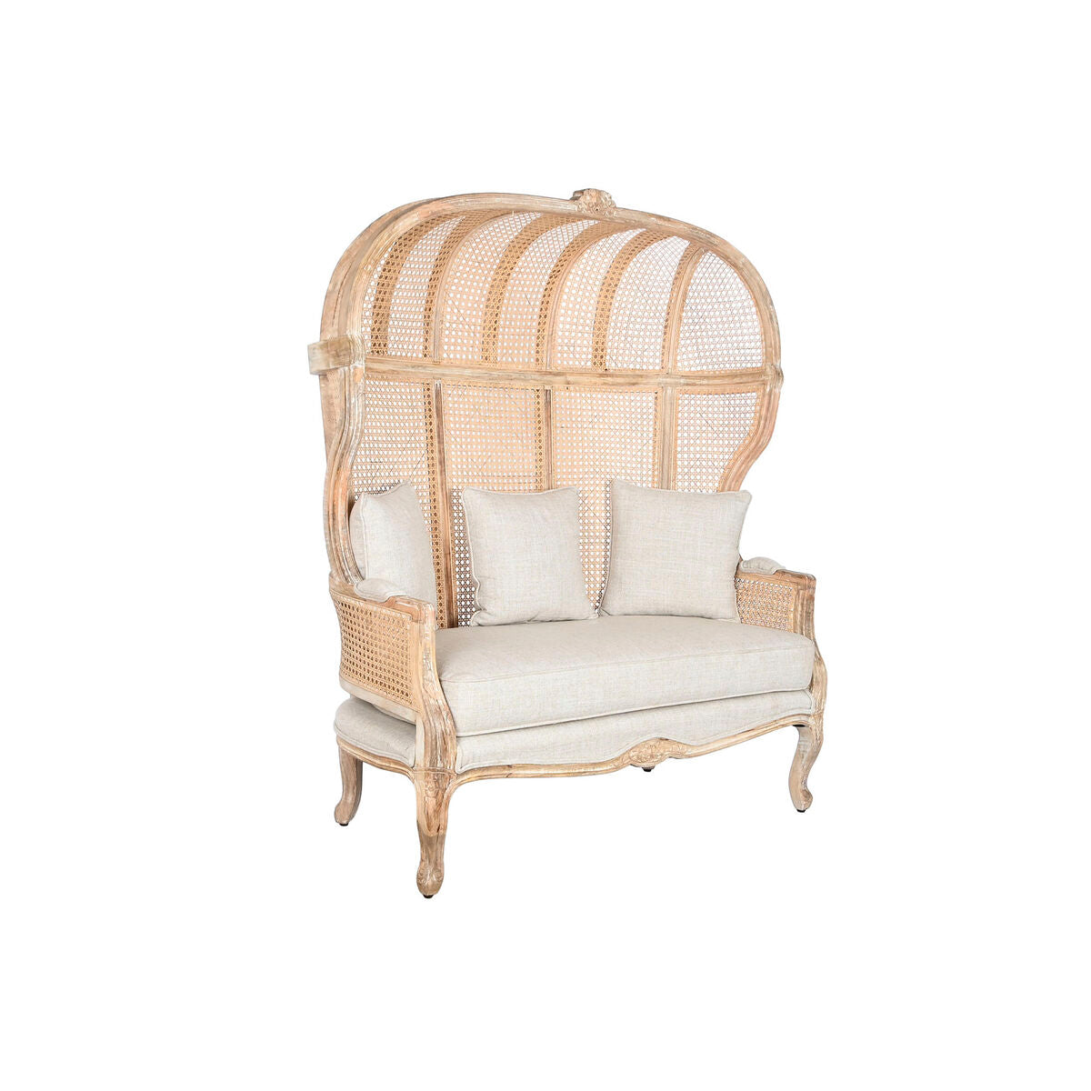 Soffa Home ESPRIT Naturell 125 X 58 X 155 CM finns hos Nordekko