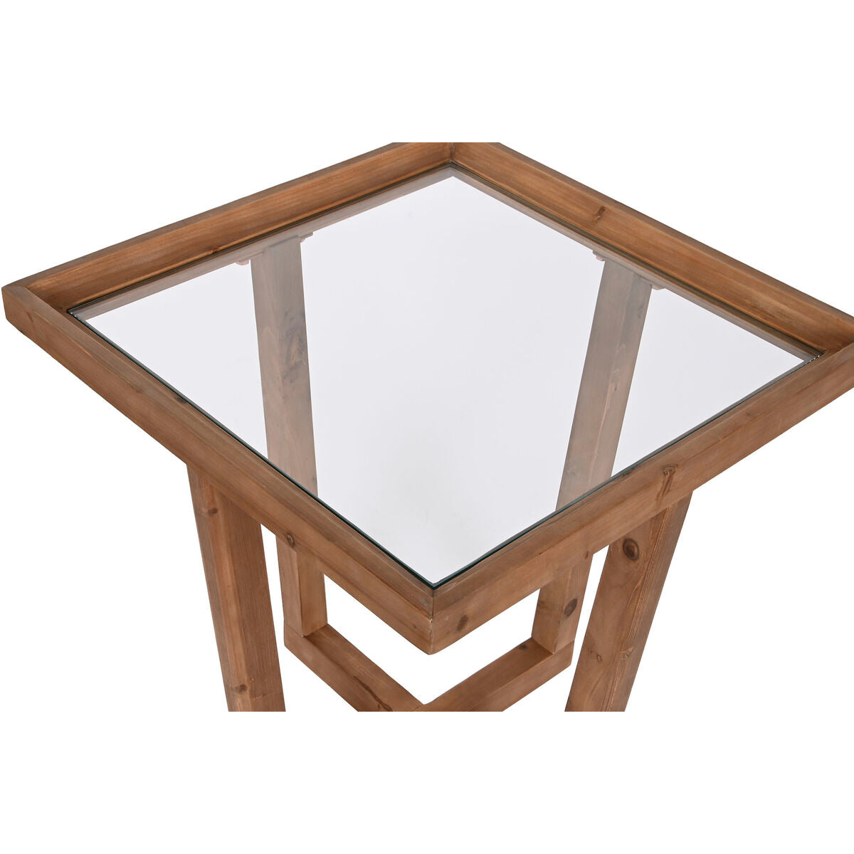 Sidobord Home ESPRIT Brun Glas Gran 58 x 58 x 60 cm finns hos Nordekko