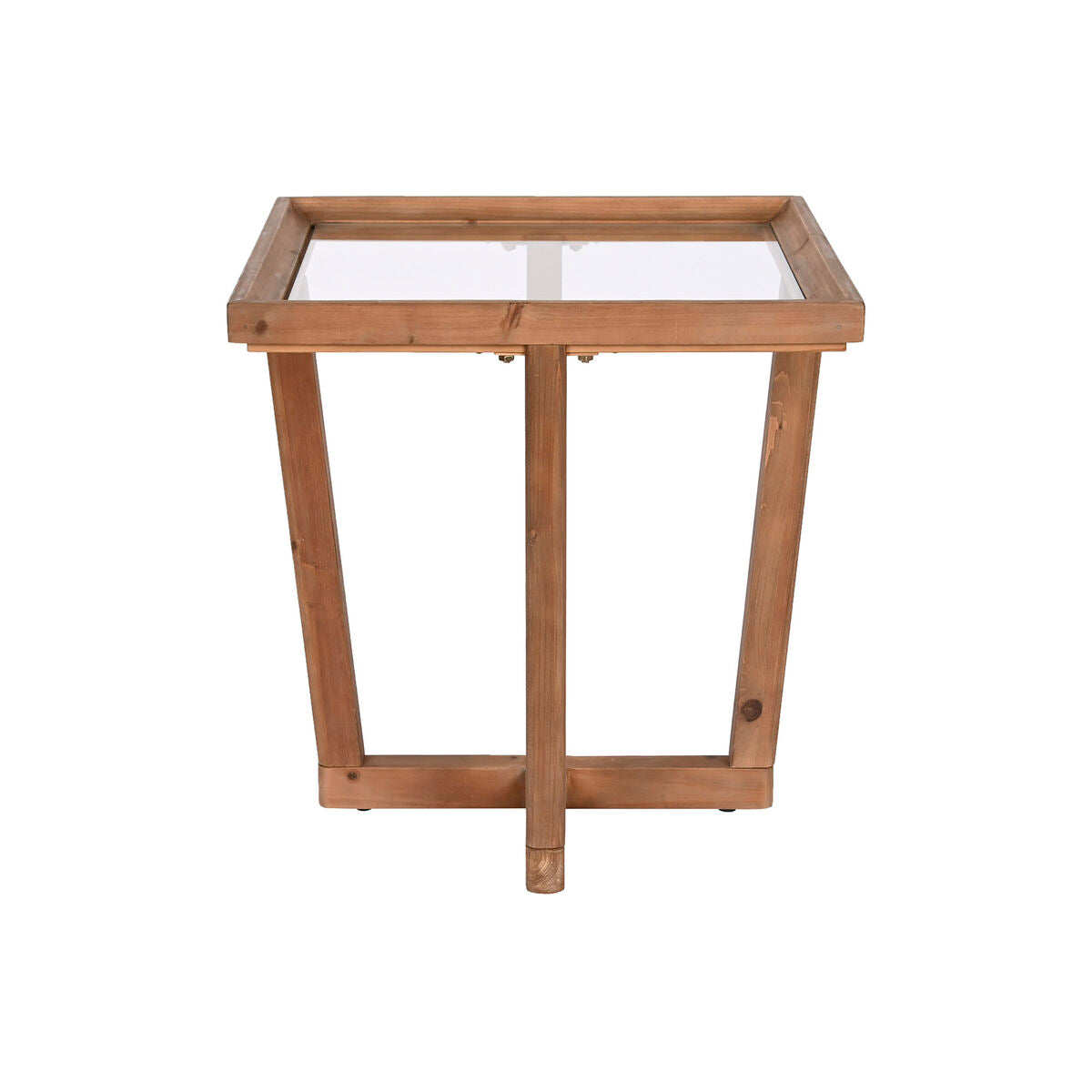 Sidobord Home ESPRIT Brun Glas Gran 58 x 58 x 60 cm finns hos Nordekko