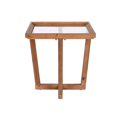 Sidobord Home ESPRIT Brun Glas Gran 58 x 58 x 60 cm finns hos Nordekko