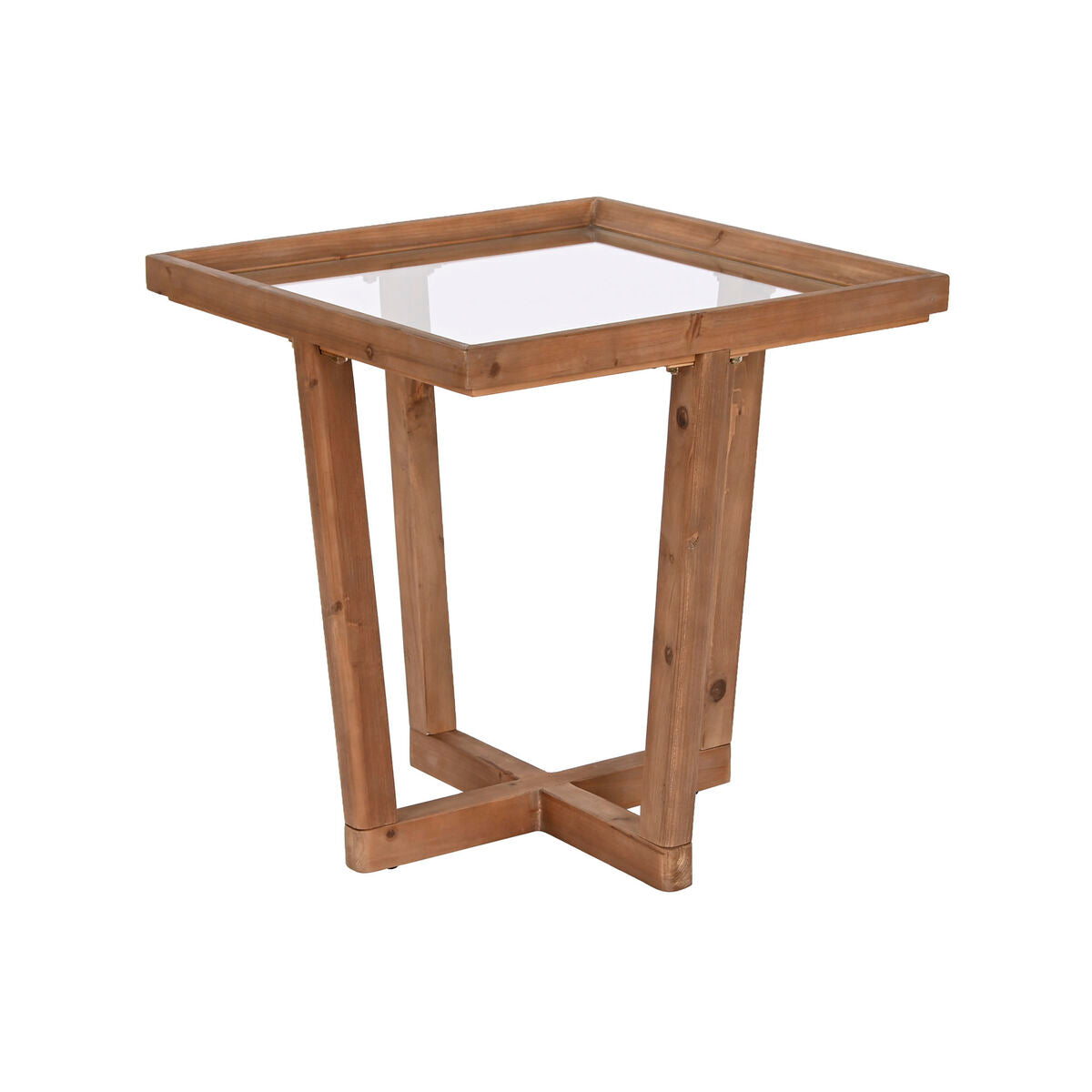 Sidobord Home ESPRIT Brun Glas Gran 58 x 58 x 60 cm finns hos Nordekko