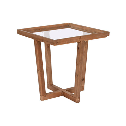 Sidobord Home ESPRIT Brun Glas Gran 58 x 58 x 60 cm finns hos Nordekko