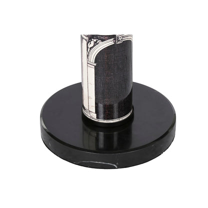 Golvlampa Home ESPRIT Vit Svart Gyllene Metall Porslin polypropen 25 x 25 x 166 cm finns hos Nordekko