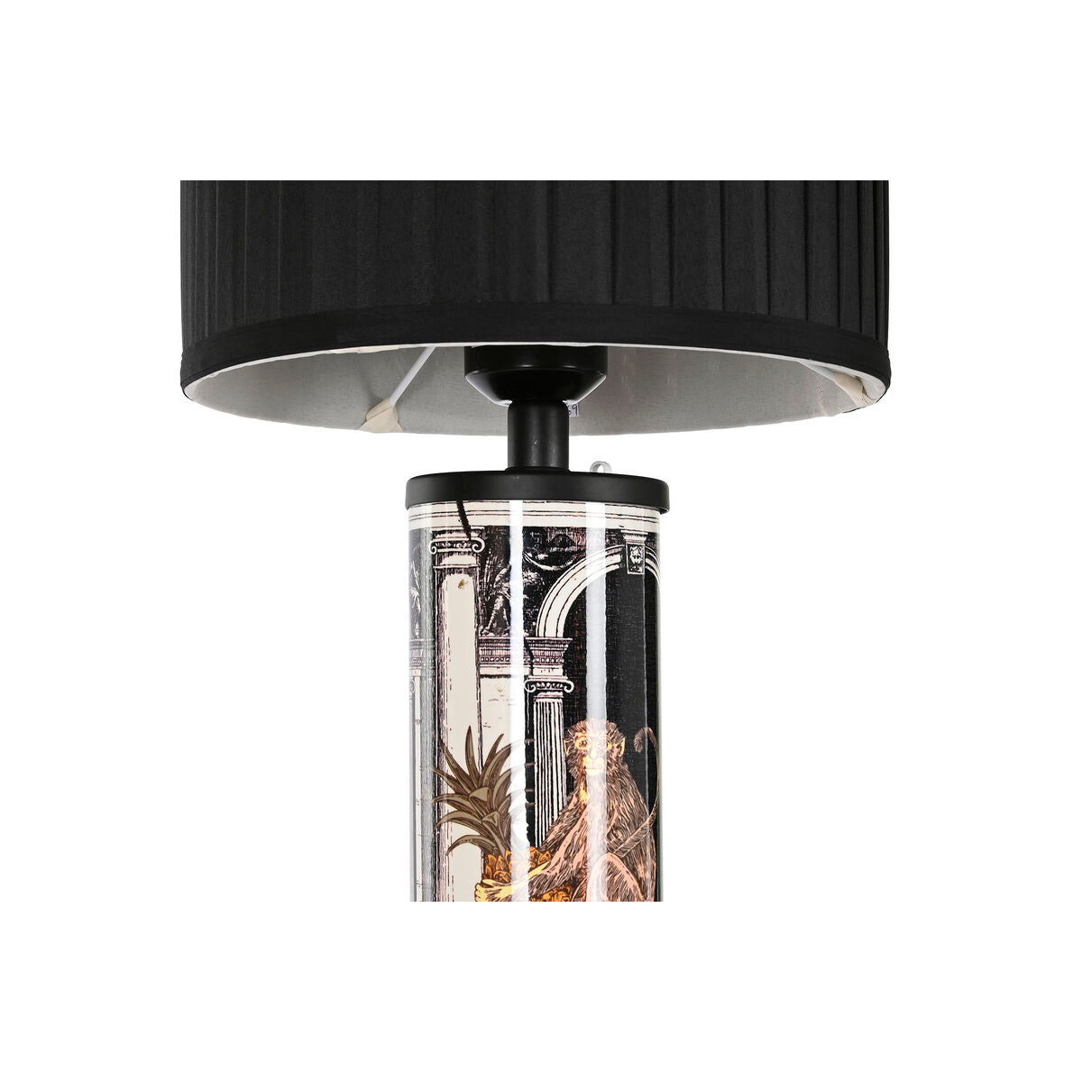 Golvlampa Home ESPRIT Vit Svart Gyllene Metall Porslin polypropen 25 x 25 x 166 cm finns hos Nordekko