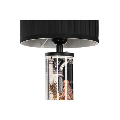 Golvlampa Home ESPRIT Vit Svart Gyllene Metall Porslin polypropen 25 x 25 x 166 cm finns hos Nordekko
