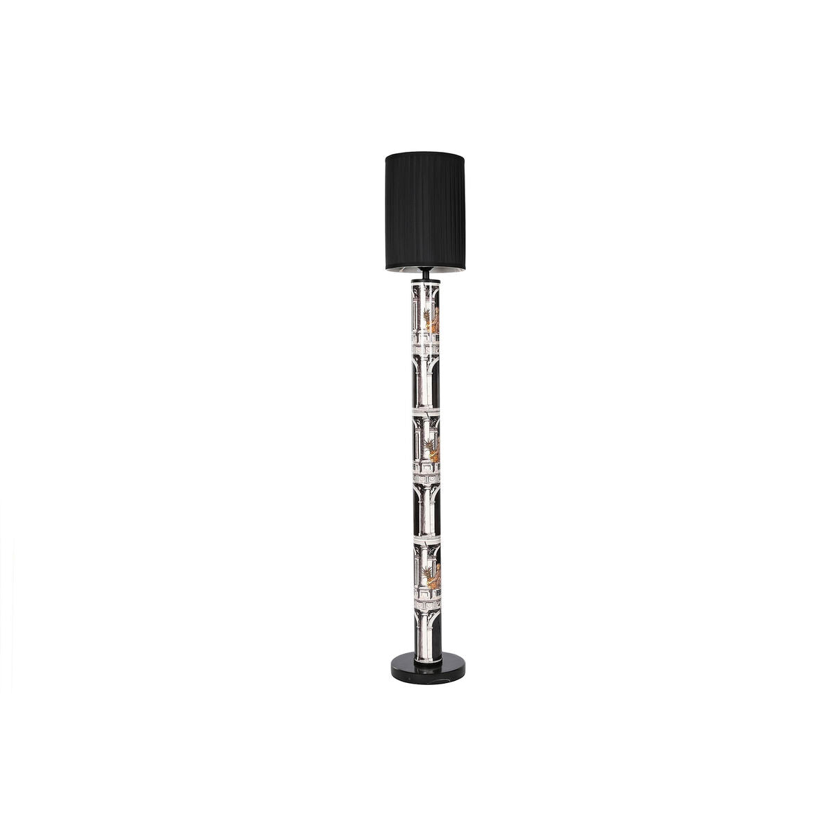 Golvlampa Home ESPRIT Vit Svart Gyllene Metall Porslin polypropen 25 x 25 x 166 cm finns hos Nordekko
