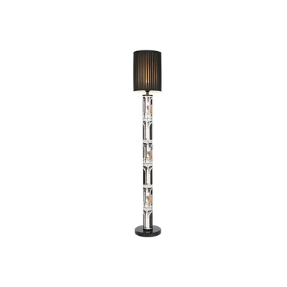 Golvlampa Home ESPRIT Vit Svart Gyllene Metall Porslin polypropen 25 x 25 x 166 cm finns hos Nordekko