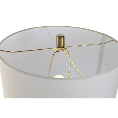Bordslampa Home ESPRIT Vit Gyllene Marmor 50 W 220 V 38 x 38 x 72 cm finns hos Nordekko