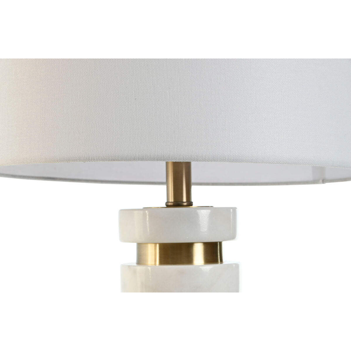 Bordslampa Home ESPRIT Vit Gyllene Marmor 50 W 220 V 38 x 38 x 72 cm finns hos Nordekko