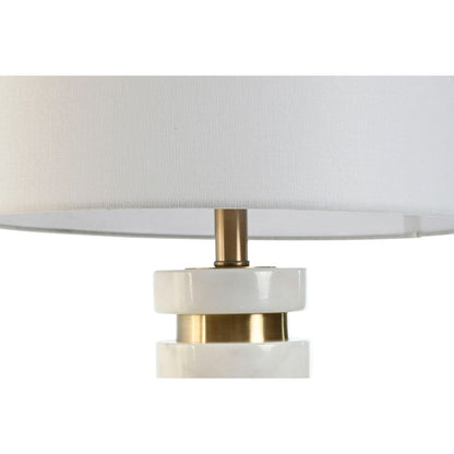 Bordslampa Home ESPRIT Vit Gyllene Marmor 50 W 220 V 38 x 38 x 72 cm finns hos Nordekko