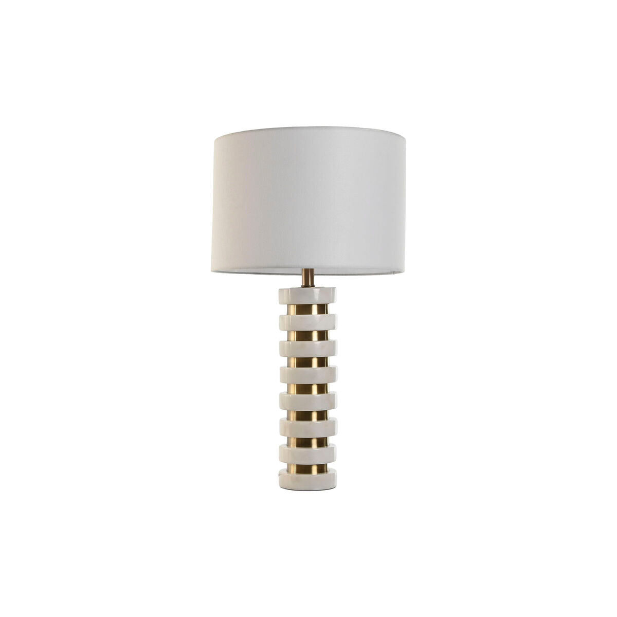 Bordslampa Home ESPRIT Vit Gyllene Marmor 50 W 220 V 38 x 38 x 72 cm finns hos Nordekko