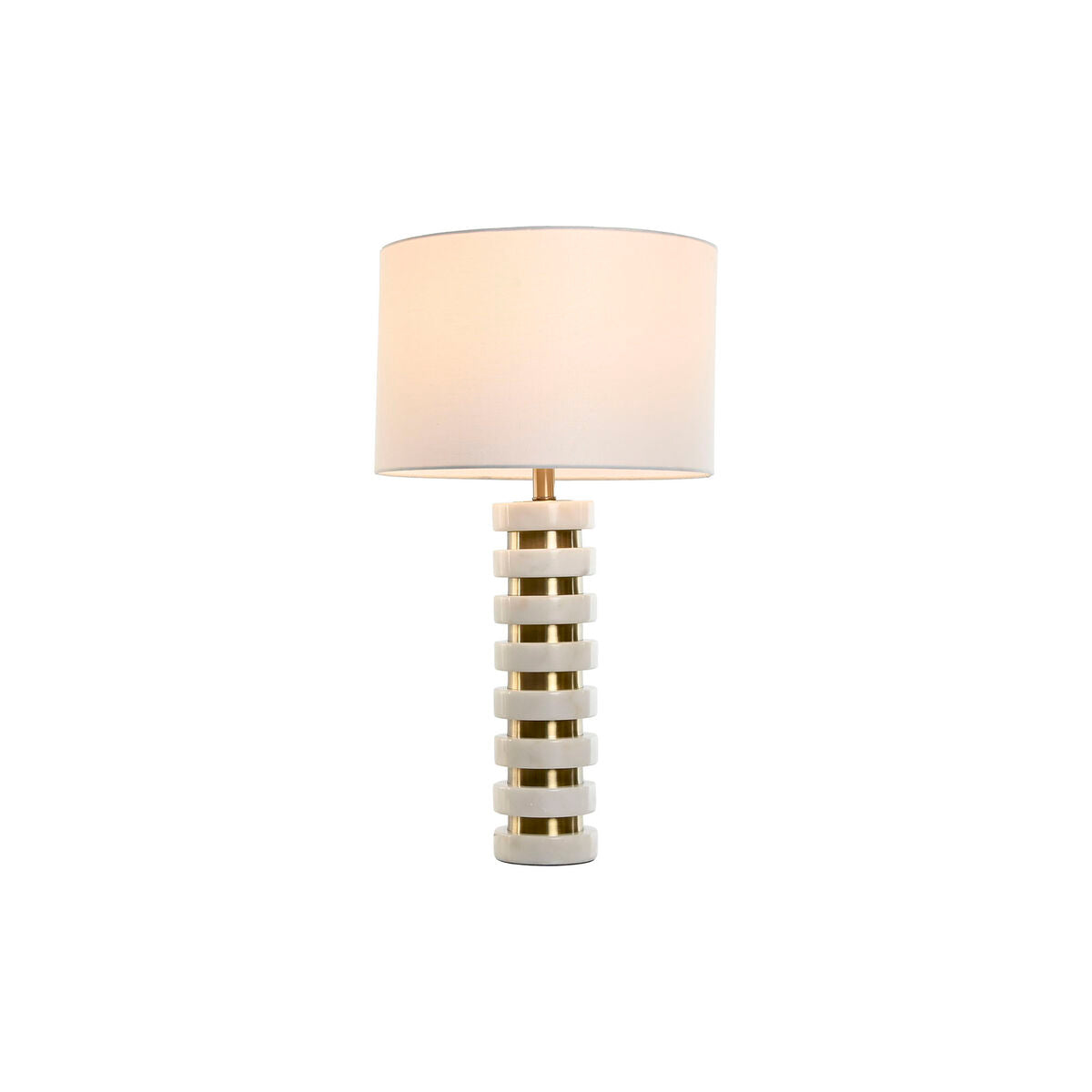 Bordslampa Home ESPRIT Vit Gyllene Marmor 50 W 220 V 38 x 38 x 72 cm finns hos Nordekko