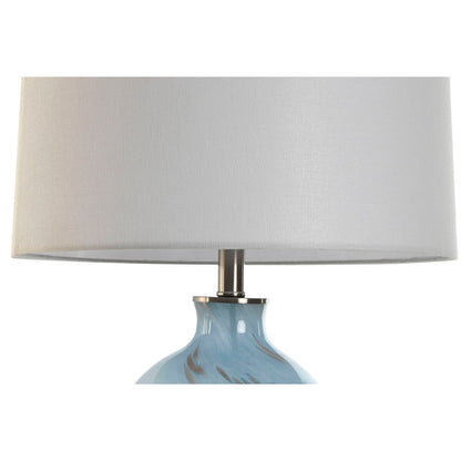 Bordslampa Home ESPRIT Blå Vit Glas 50 W 220 V 40 x 40 x 66 cm finns hos Nordekko