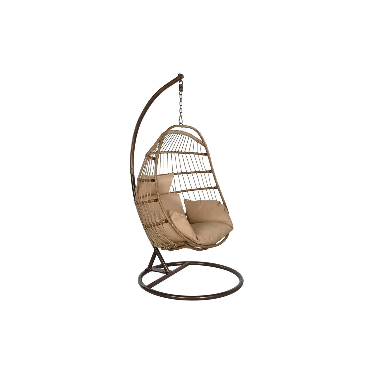 Hängande trädgårdsfåtölj Home ESPRIT Mörkbrun Ljusbrun Aluminium syntetisk rattan 92 x 66 x 119 cm finns hos Nordekko