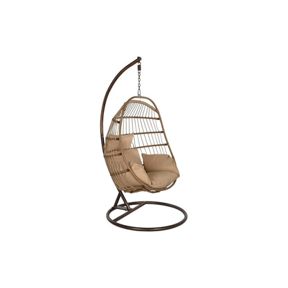 Hängande trädgårdsfåtölj Home ESPRIT Mörkbrun Ljusbrun Aluminium syntetisk rattan 92 x 66 x 119 cm finns hos Nordekko