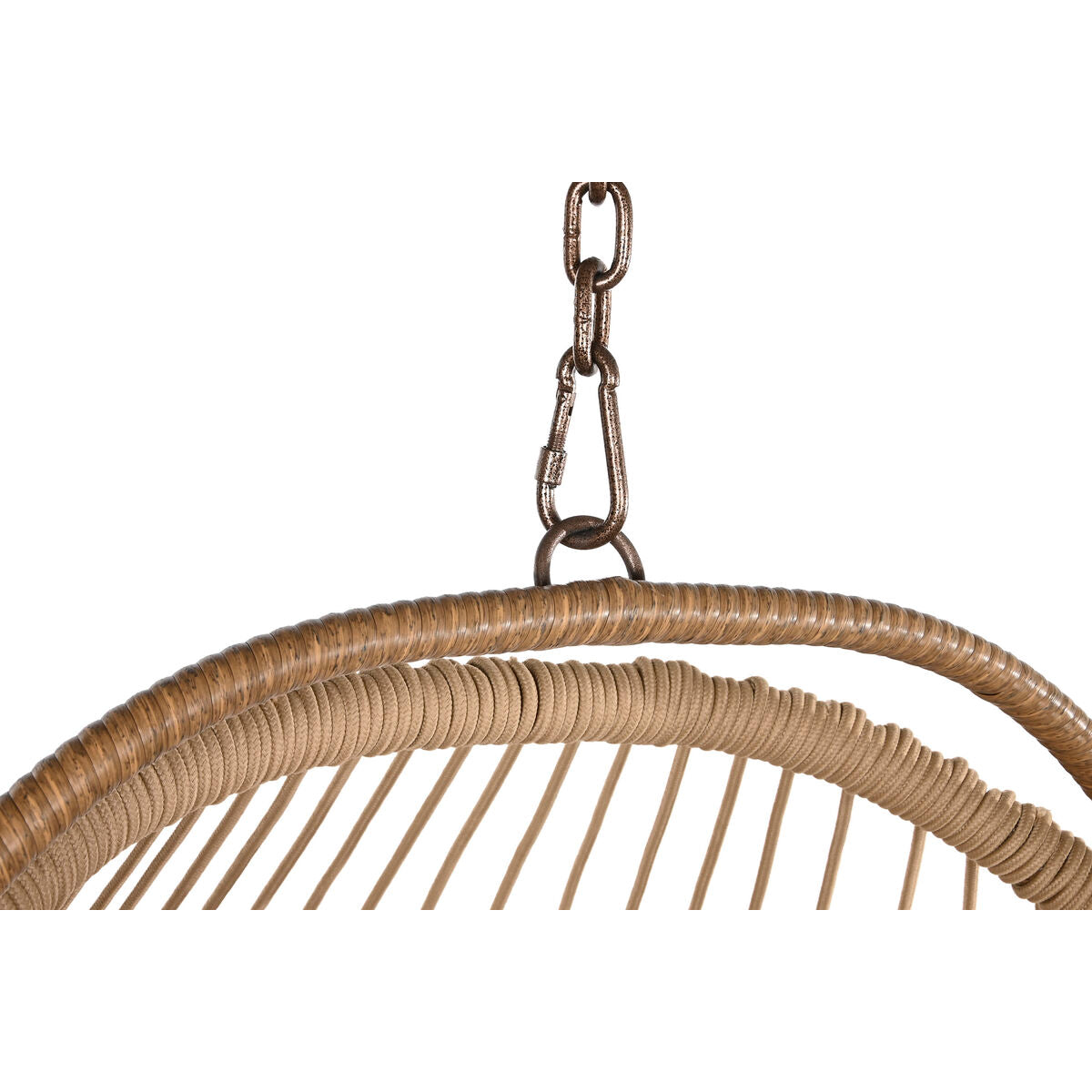 Hängande trädgårdsfåtölj Home ESPRIT Mörkbrun Ljusbrun Aluminium syntetisk rattan 92 x 66 x 119 cm finns hos Nordekko