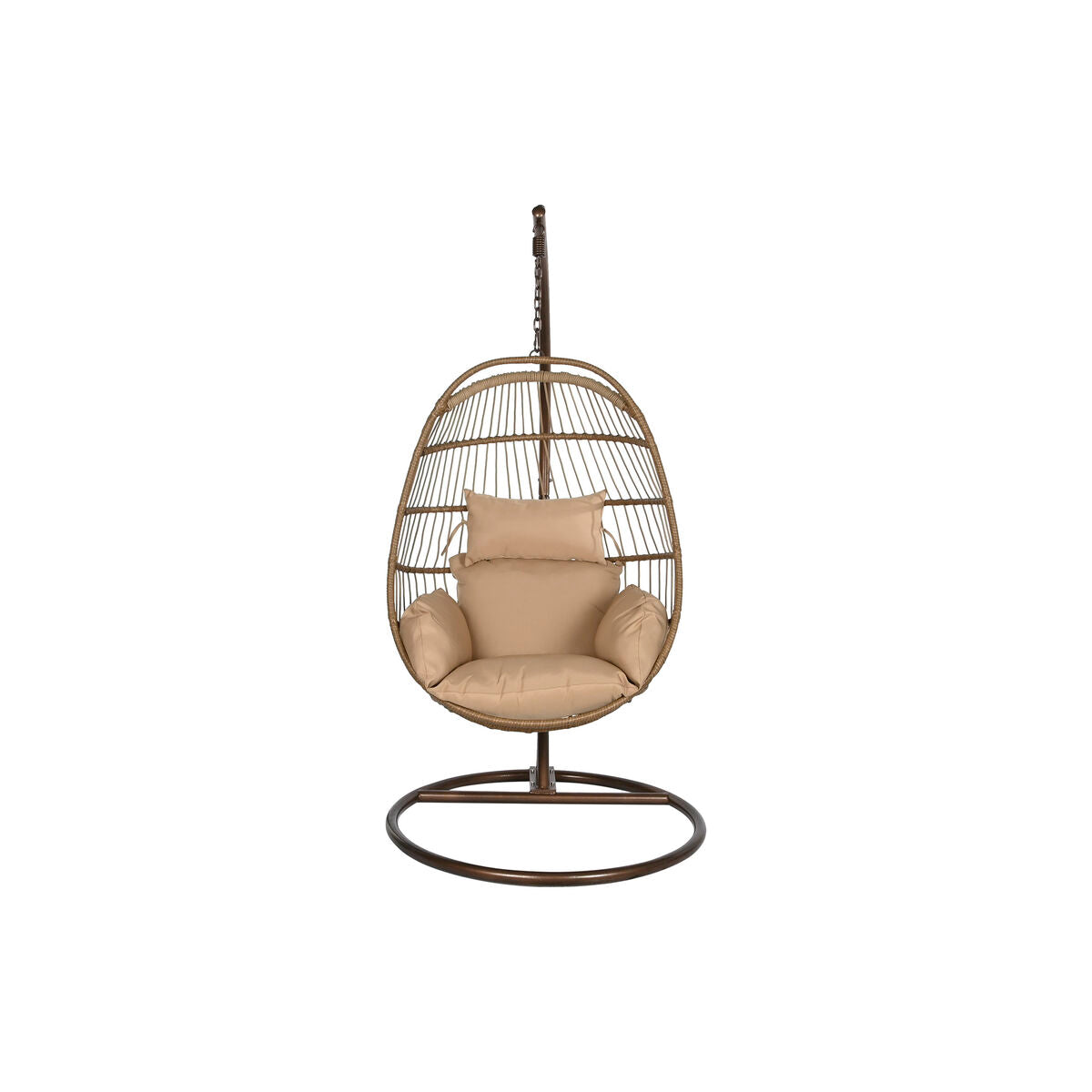 Hängande trädgårdsfåtölj Home ESPRIT Mörkbrun Ljusbrun Aluminium syntetisk rattan 92 x 66 x 119 cm finns hos Nordekko