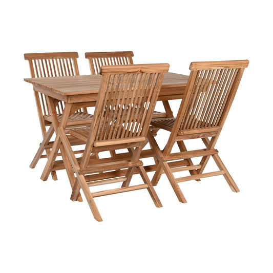 Bordsgrupp med 4 stolar Home ESPRIT 120 x 70 x 75 cm finns hos Nordekko