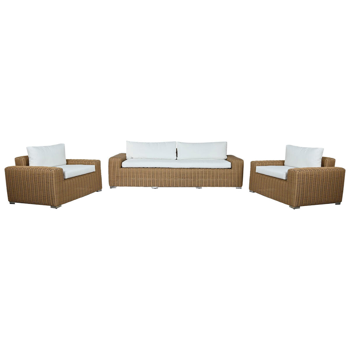 Trädgårdsmöbler Home ESPRIT Vit Brun Beige Ljusbrun 248 x 85 x 80 cm 222 x 85 x 80 cm (4 Delar) finns hos Nordekko
