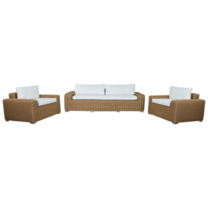 Trädgårdsmöbler Home ESPRIT Vit Brun Beige Ljusbrun 248 x 85 x 80 cm 222 x 85 x 80 cm (4 Delar) finns hos Nordekko