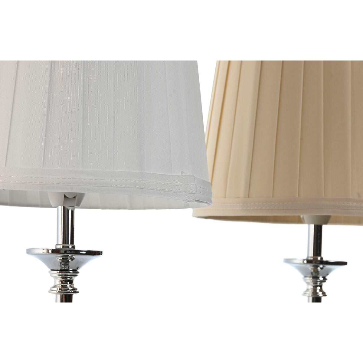 Bordslampa Home ESPRIT Vit Beige Metall 25 W 220 V 20 x 20 x 46 cm (2 antal) finns hos Nordekko
