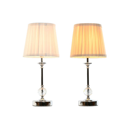 Bordslampa Home ESPRIT Vit Beige Metall 25 W 220 V 20 x 20 x 46 cm (2 antal) finns hos Nordekko