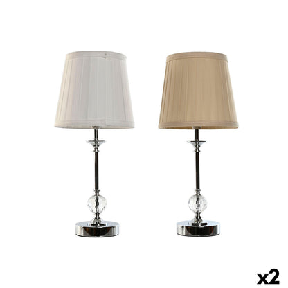 Bordslampa Home ESPRIT Vit Beige Metall 25 W 220 V 20 x 20 x 46 cm (2 antal) finns hos Nordekko