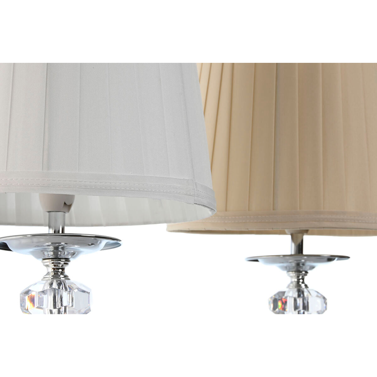 Bordslampa Home ESPRIT Vit Beige Metall 25 W 220 V 22 x 22 x 45 cm (2 antal) finns hos Nordekko