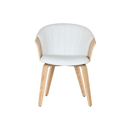 Matsalsstol Home ESPRIT Vit Polyester Trä 60 x 57,5 x 79 cm finns hos Nordekko
