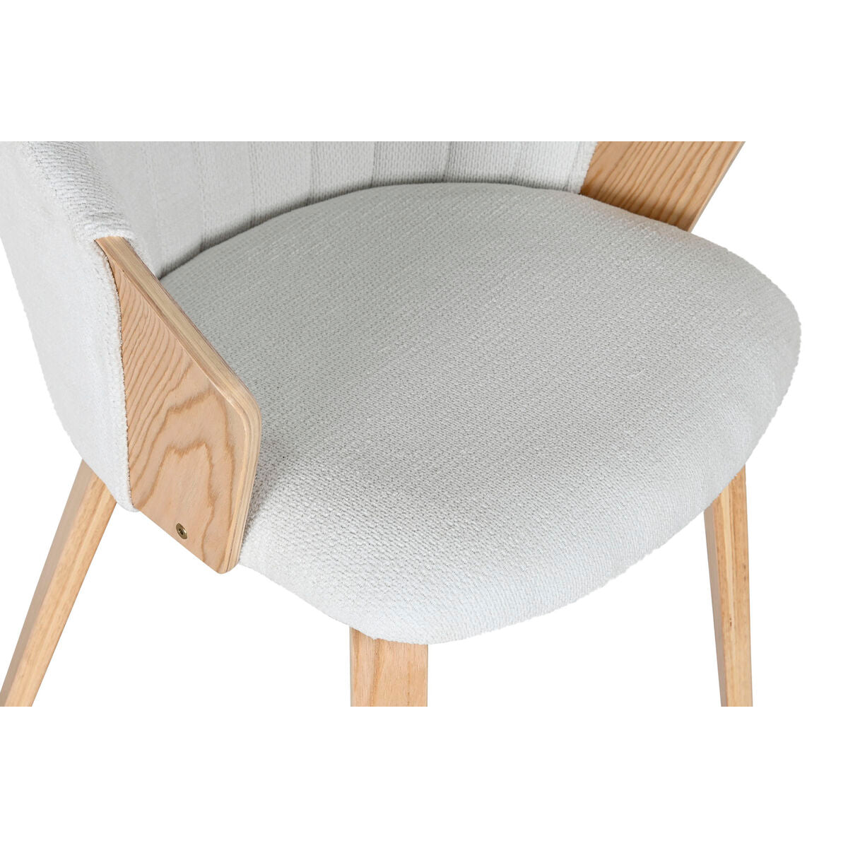 Matsalsstol Home ESPRIT Vit Polyester Trä 60 x 57,5 x 79 cm finns hos Nordekko