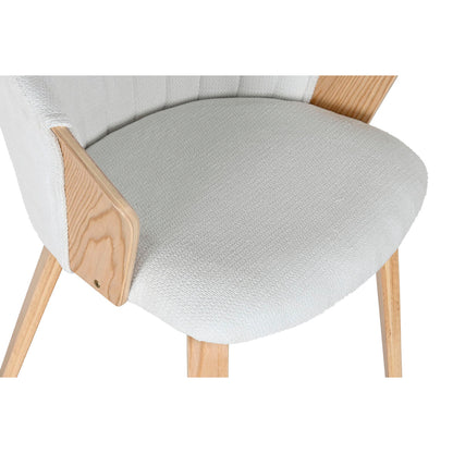 Matsalsstol Home ESPRIT Vit Polyester Trä 60 x 57,5 x 79 cm finns hos Nordekko