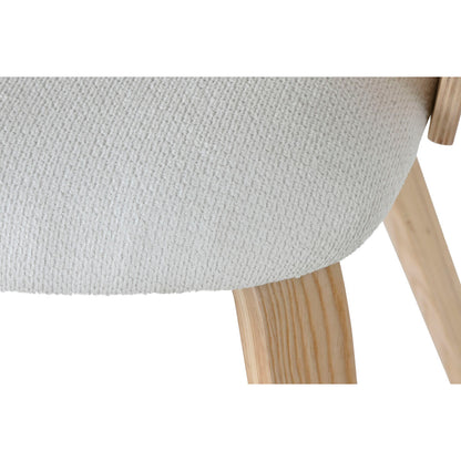 Matsalsstol Home ESPRIT Vit Polyester Trä 60 x 57,5 x 79 cm finns hos Nordekko