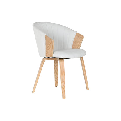 Matsalsstol Home ESPRIT Vit Polyester Trä 60 x 57,5 x 79 cm finns hos Nordekko