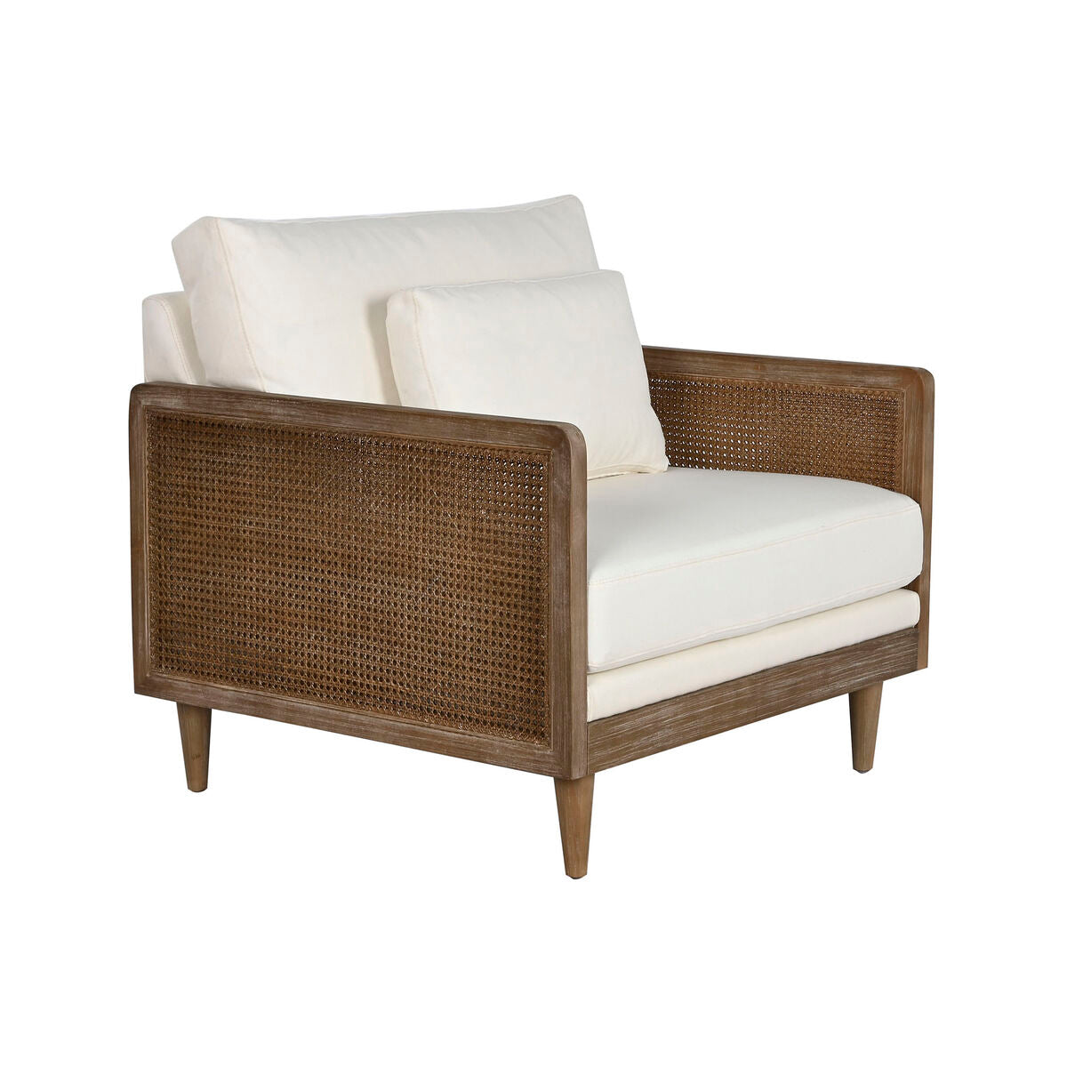 Fåtölj Home ESPRIT Vit Naturell 93 x 86 x 88 cm finns hos Nordekko