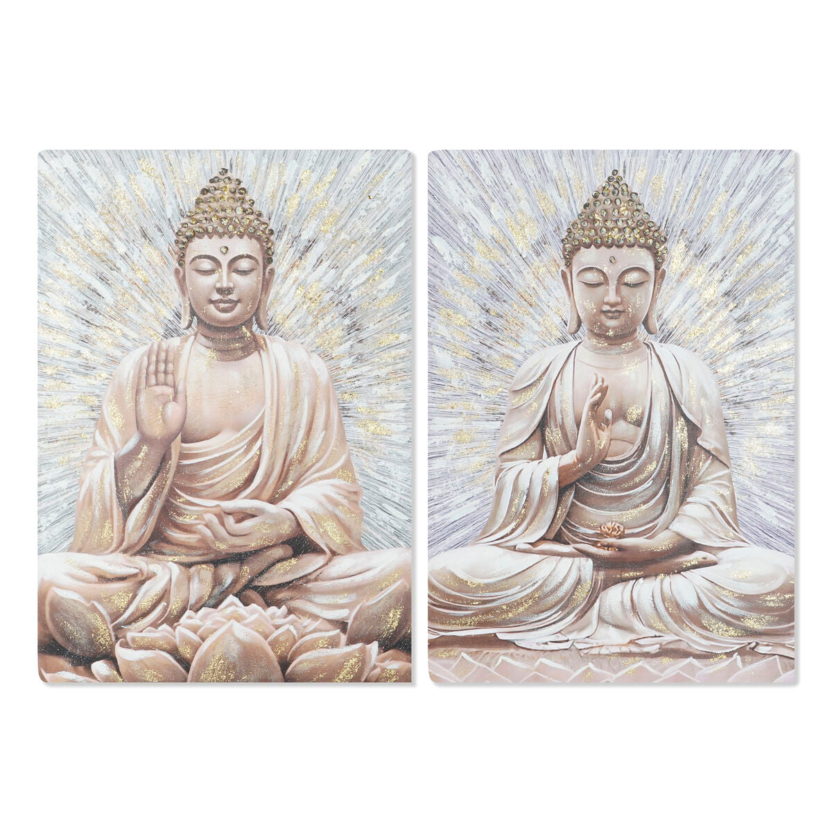 Tavla Home ESPRIT Buddha Orientalisk 70 x 3 x 100 cm (2 antal) finns hos Nordekko